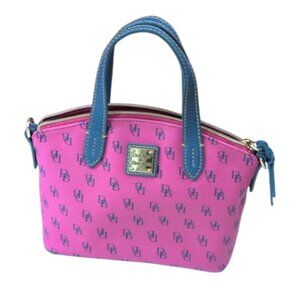 Dooney & Bourke Bitsy Bag Fuchsia Navy Saffiano Gretta Ruby